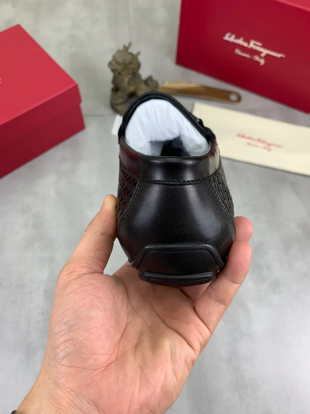 Men's men's shoes 💰P520 new high quality [Ferragamo/Ferragamo] latest model original imported calfskin, imported cowhide lining + original luxury metal buckle + original combination outsole Comparison without pressure Code number: 38-44 (45 customized)